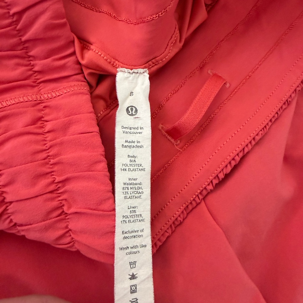 Lululemon Track That High Rise Athletic Short 5” Pale Raspberry Size 8 - Picture 10 of 10